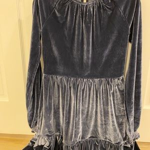Crewcut velvet dress